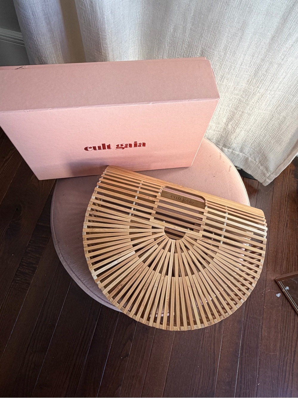 cult gaia natural bamboo ark clutch with box